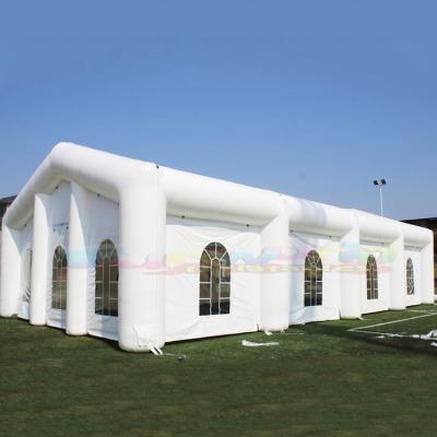 China PVC coated nylon/0.4mm pvc inflatable inflatable marquee LED light tarpaulin structure party tent multifunctional outdoor giant carpa for sale for sale