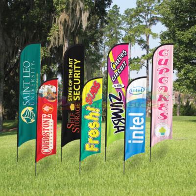 China Wholesale Business Outdoor Advertising Signs Beach Feather Flying Flags Promo Flags Promotional Banners for sale