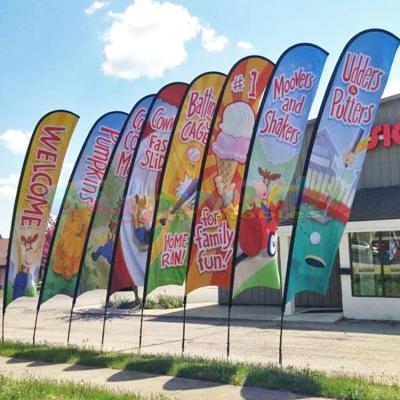 China Business Air Flight Printed Advertising Business Signs Beach Outdoor Promotional Banners Custom Feather Flags for sale