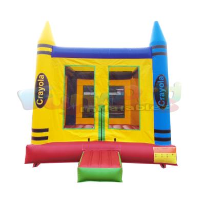 China Outdoor Promotional Good Quality Commercial Kids Inflatable Pencil Bouncing Play House for sale