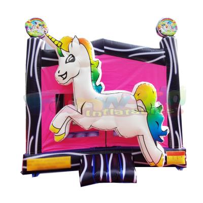 China Outdoor Entertainment Low Price Guaranteed Quality Safety Inflatable Unicorn Bounce House 4mx4mx4m for sale