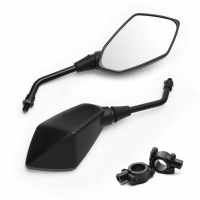 China Plastic Mirror Housing+Acrylic Glass Handlebar Motorcycle Rear View Side Mirrors For Honda Kawasaki Suzuki for sale