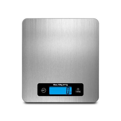 China Weight Measuring NEW Kitchen 10kg Scale 22lb Food Stainless Steel Digital Kitchen Scale LCD Display Manual Electronic Scale for sale