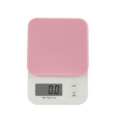 China With Pink Ladder Tray CE ROHS Approval Radio The 5 Kg Kitchen Scale Small Electronic Hanging Balance Kitchen Scale for sale