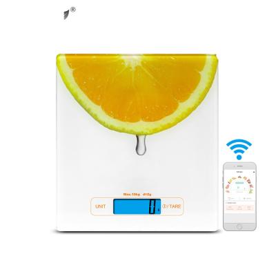 China Weight Measuring Professional Design Digital Glass Smart Kitchen Fruit Vegetable Nutrition Weighing Scale for sale