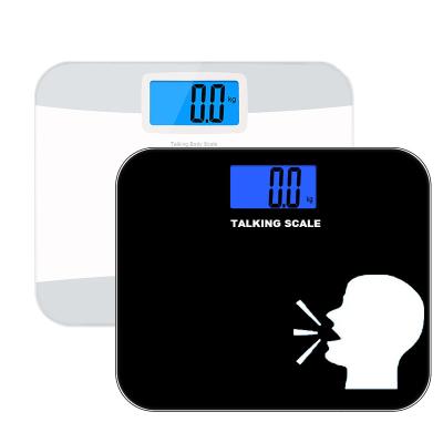 China Automatic Scale 200 Kg Weight Function OEM Glass Electronic Digital Speaking Bathroom Scale With Voice Function for sale