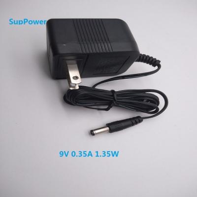 China Electronic Type Wallmount 9V 0.35A 1.35W 60HZ Products AC Adapter Class 2 Power Supply US Adapte for sale