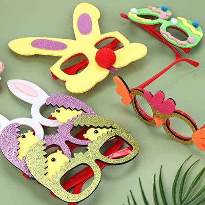 China Hot Selling Easter Decoration Amazon Easter Party Glasses Paper Easter Egg Glasses Chick Bunny Eyeglasses rfor Kids for sale