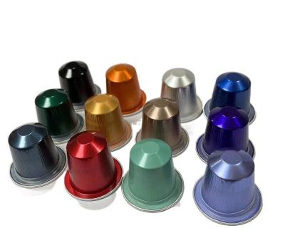 China Aluminum Nespresso Empty Capsules With Aluminum Lid Nespresso Coffee Cup Sealing Machine Diameter 37mm for sale