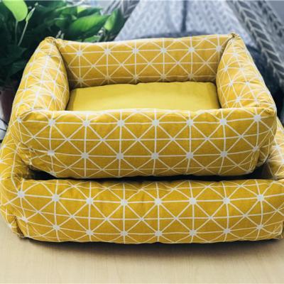 China Autumn And Winter Cooling Square Two Sets Kennel Pet Bed Cooling High Quality Colorful Supply for sale