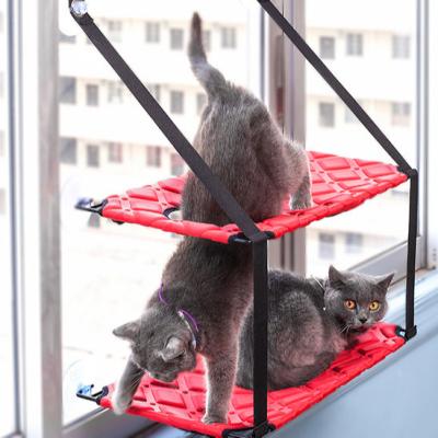 China Soft And Breathable Cat Bed Cat House Pet Cat Hammock Summer Hanging Balcony Hammock for sale