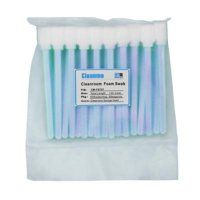 China Alcohol Square Rectangle Head Lint Free Foam Swab Cleaning Stick Resistant For Inkjet Printer for sale