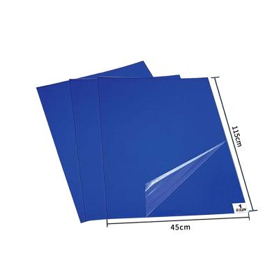 China Sticky Cleanroom 45*115cm Disposable Pe Sheet Blue Cleanroom Mat For Floor for sale