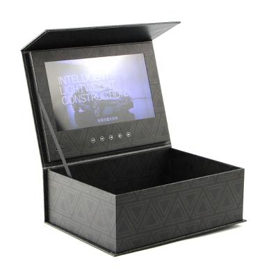 China New Arrival Recyclable 7 Inch LCD Screen Visual Display Packaging Box Jewelry Advertising Display Box for sale