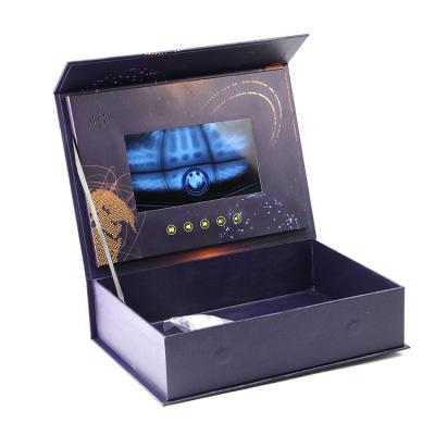 China Recyclable Video Brochure Maker Gift Packaging 7 Inch LCD HD Video Expo Invitation Box for sale