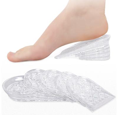 China Five Layer Breathable Silicone Invisible Height Increaser Shoe Eco-friendly Boosting Shoe Insoles for sale