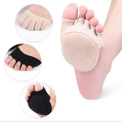 China Eco - Friendly Cotton Silicone Gel Five Fingers Comfortable Combed Toes Sock for sale