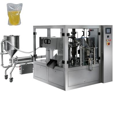 China Automatic Rotary Food Premade Pouch Olive Oil Packaging Machine For Liquid for sale