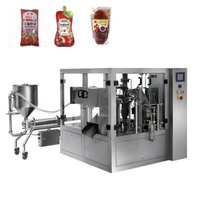 China Frying Oil Food Juice Jar Tomato Paste Filling and Gasket Filling Machine for sale