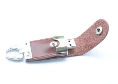 China Memoria USB de alta velocidad Brown del cuero 2,0 para hacer publicidad/promoción en venta