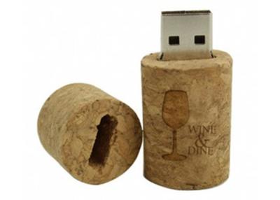 China Rotwein-Korken hölzernes USB-Blitz-Antriebs-Memorystick-Logo graviert für förderndes Geschenk zu verkaufen