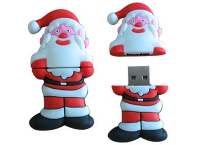 China 8GB USB-Beeldverhaal van de de Douane het Rode Kerstman van de Flitsschijf voor Kerstmisgift Te koop