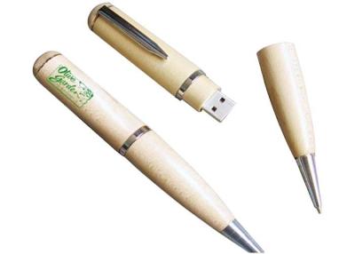 China Wooden Pen USB Flash Drives , 128MB - 64MB Fastest USB Flash Drive Pen for sale