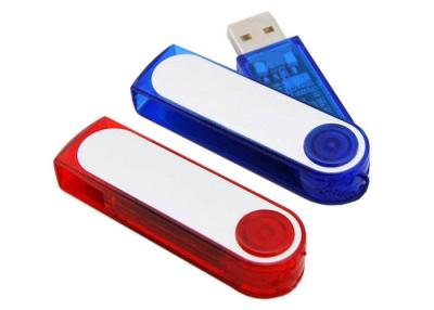 China Plastic USB Flash Drive 32GB USB Memory Sticks Red / Blue Transparent for sale