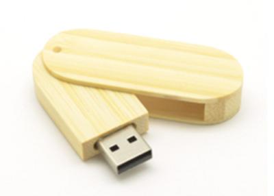 China La torsión de bambú USB pega el Memory Stick de madera de encargo del ordenador con el tenedor del llavero en venta