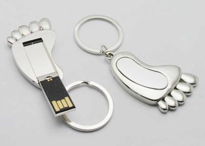 Cina Stile sveglio del piede del regalo promozionale del disco di USB Flash di USB 2.0 8GB con i grandi portachiavi a anello in vendita