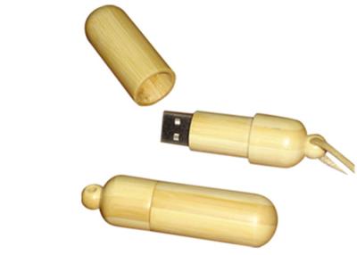 China Zylinder-Bambusgeschenk USB-USB-Stick-Logo kundengebundene Auflagen-Druckfarbe zu verkaufen