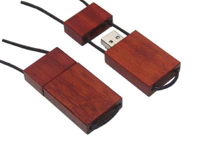 China Seil verbundene rote hölzerne USB-Daumen-Antriebs-Unterstützung Windows 98/Me/2000/XP zu verkaufen