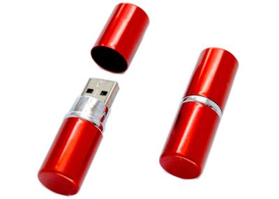 China Rode Lippenstift Gestalte gegeven de Flitsaandrijving van Metaalusb, Multi het Geheugenstokken van USB van het Kleurenmetaal Te koop