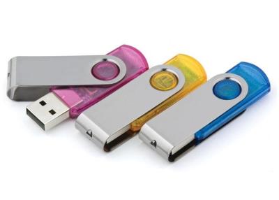 China Movimentação transparente do flash de USB do giro do plástico/metal do OEM com o logotipo personalizado à venda