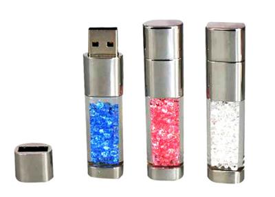 China Fashion Crystal Acrylic 8GB USB Flash Drive 2.0 to 3.0 Filled With Crystals for sale