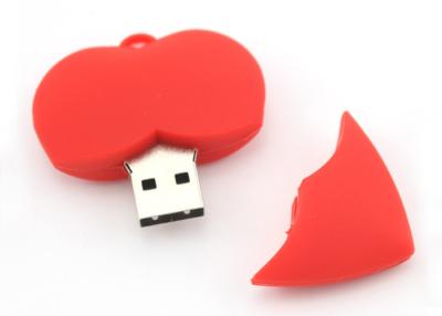 China Leuke rode de Douaneusb-flashstations van pvc van de hartvorm, Echte 16GB-het Geheugenstokken van Capaciteitsusb Te koop