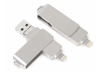 China Metal a tomada dupla multifuncional de alta velocidade do motorista do flash do estilo 3 in-1 OTG USB do giro para o iPad do iPhone dos móbeis de Android à venda