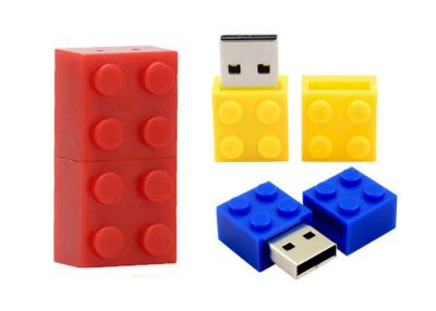 Κίνα Η χαριτωμένη λάμψη συνήθειας USB PVC Lego τα μαλακά λαστιχένια ραβδιά μνήμης πλήρης απόδοση προς πώληση