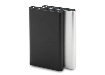 China 1 Year Warranty Double Output Portable Black Silver 10000mah Power Bank for sale