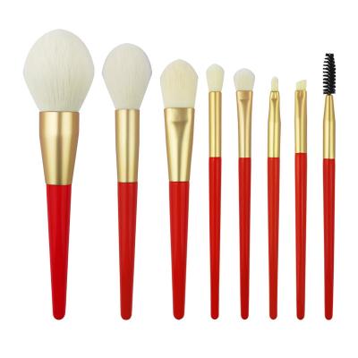 China Angular blush new factory direct design 8pcs high quality portable vegan cosmetic meke up tools makeup set brush for sale