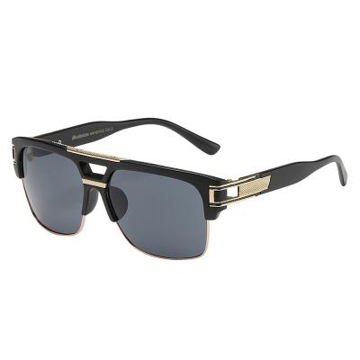 China Comfort Half Frame Double Bridge Vintage Fashion Sunglasses for sale