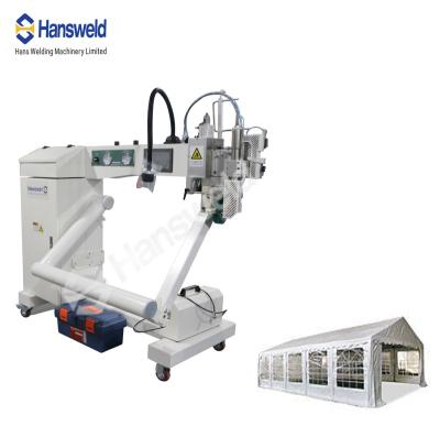 China Garment Shops Shenzhen Hansweld Linear Curved Hot Air or Wedge PVC Seam Sealing Tarpaulin Hot Sealing Machine for sale