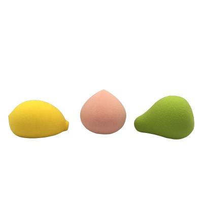 China Factory Direct Wholesale Washable Customized Face Fruit Shape Puff Powder Beauty Cosmetic Tool Free Samples Happy Makeup Sponge for sale