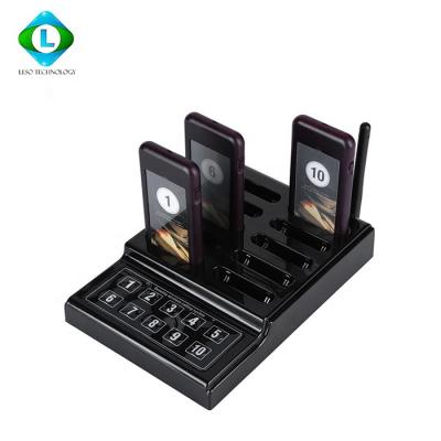 China Wireless Pager System 10 Channel Calling Keypad Calling System Restaurant Tail Pager SU68G-10 for sale