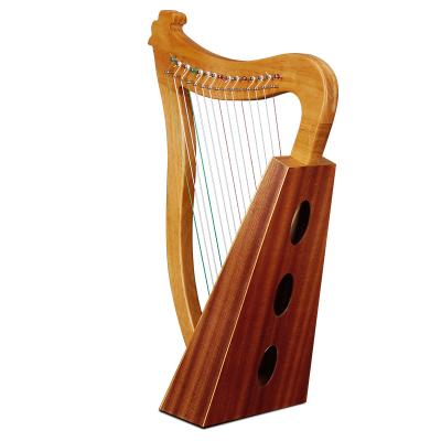 China 15 string high quality mahogany lyre harp small harp with accessories for sale