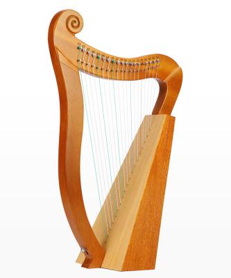 China Direct Sale 19 Mahogany Strings Factory China Lyre Solid Mahogany Wooden Harp With Accessories for sale