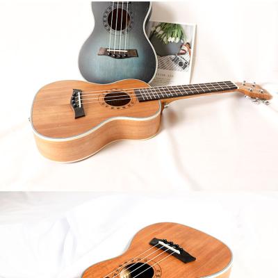 China Kabat Ukulele Wholesale Price Mahogany OEM 23inch All Button 4 String Guitar Mahogany Closed Ukulele For Beginner for sale