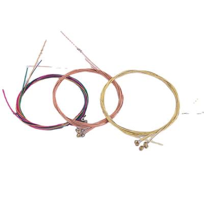 China A set of three guitar strings acoustic string set colorful high quality wholesale price for sale