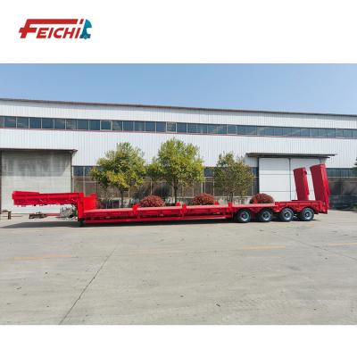 China FEICHI Product China Specialized Heavy Duty Load Capacity 4 Axles Semi Trailer High Haul Lowbed Trailer for sale