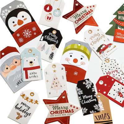 China Recyled Wholesale Recycled Paper Christmas Size Swing Gift Card And Baggage Handbags Tags Personalizada for sale